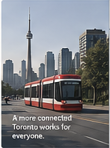 A TTC surface vehicle in Toronto